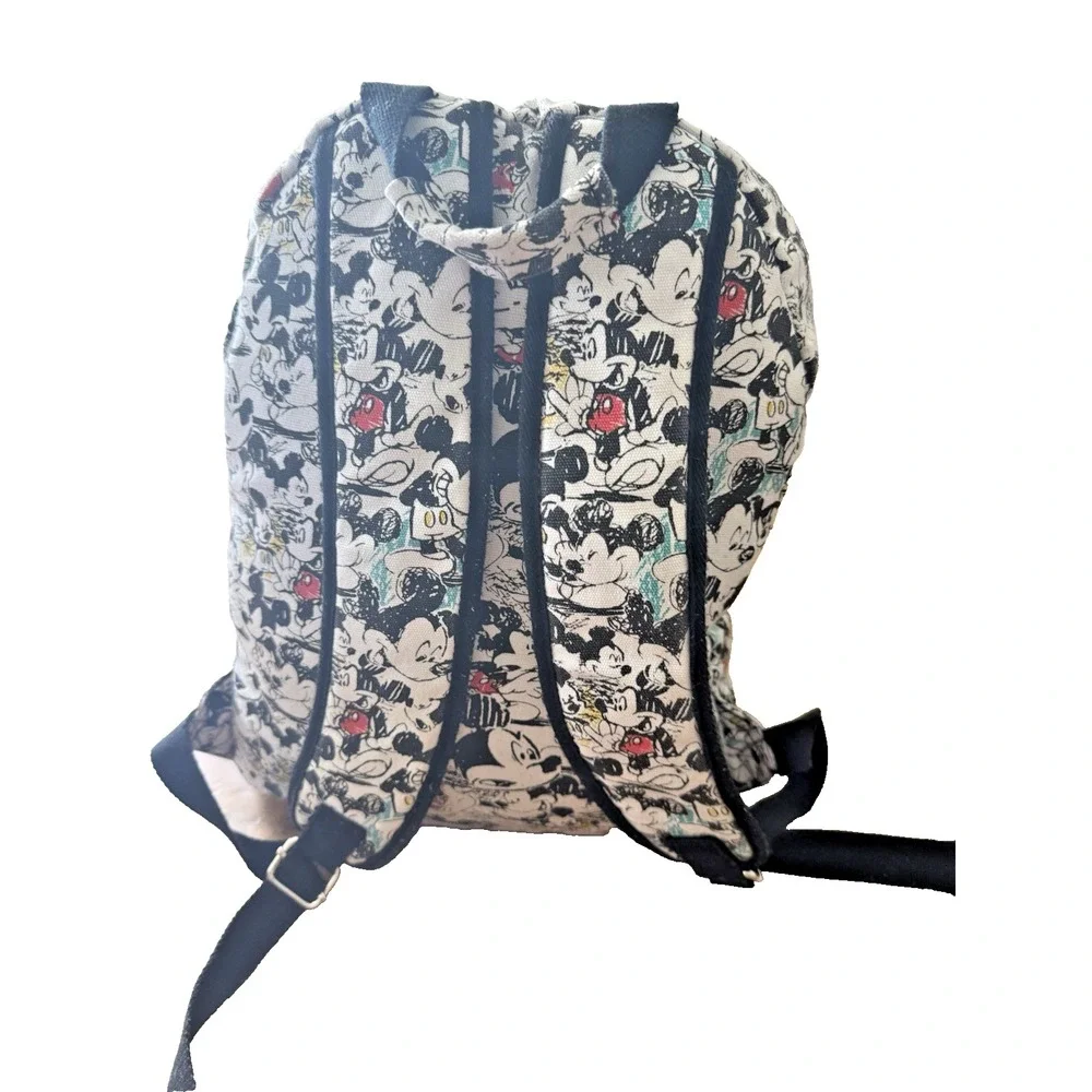 Disneyland Paris Mickey Mouse Official Backpack EuroDisney Black & White Canvas